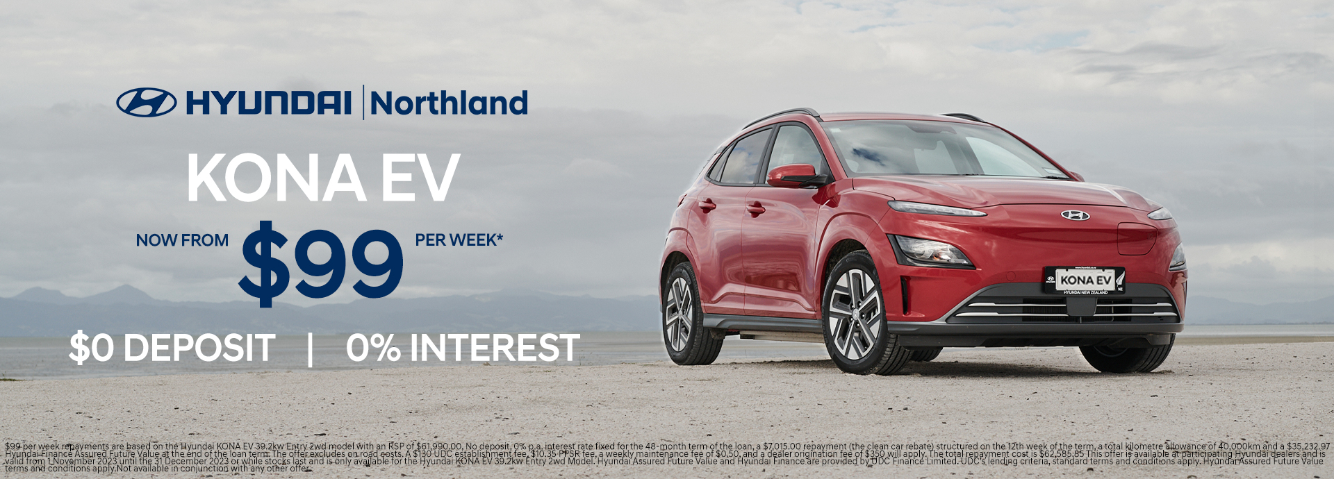 Kona EV $99 per week*